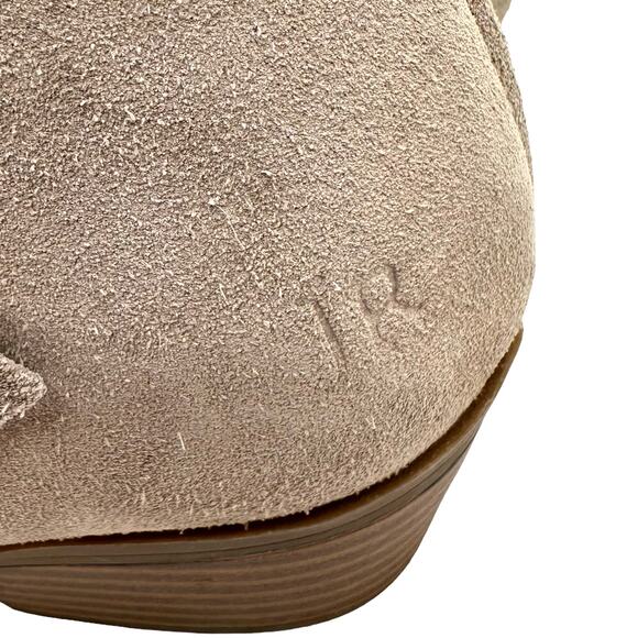 Jack Rogers Kali Suede Ankle Booties Gray 2 Bows Side Zip Prairie Size 6M - Picture 6 of 9